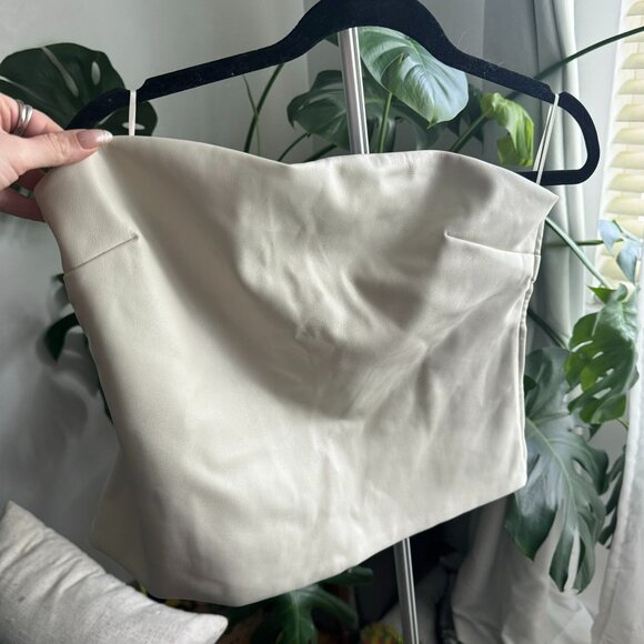 Dynamite Faux Leather Strapless Top - Picture 1 of 4